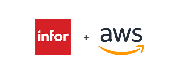 Infor 和 AWS 徽标